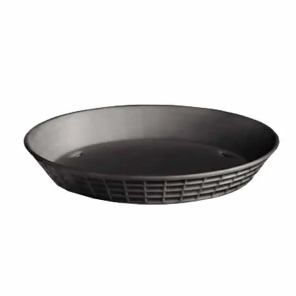 Tablecraft 137512BK Black Round Platter Basket 12" x 1-1/2"x | Case of 12