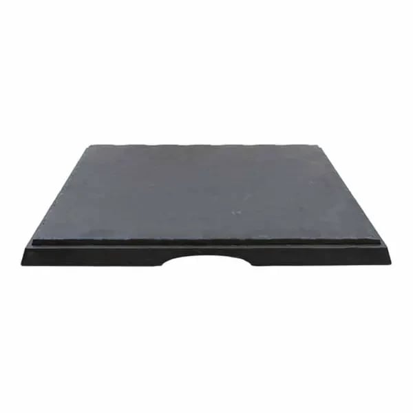 Tablecraft MGD1616 Frostone Slate Square Melamine Serving Tray 16-5/8" x 16-5/8"