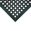 DRH110A 3' x 5' Black Anti-Fatigue Kitchen Floor Mat with Beveled Edges