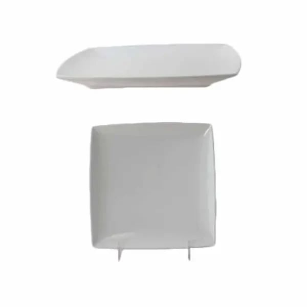 Thunder Group 29006WT Classic White 6" x 6" Square Melamine Plate | Case of 12