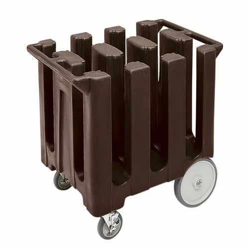 Cambro DC700131 Polyethylene 6 Dark Brown Dish Caddy With 6 Dividers