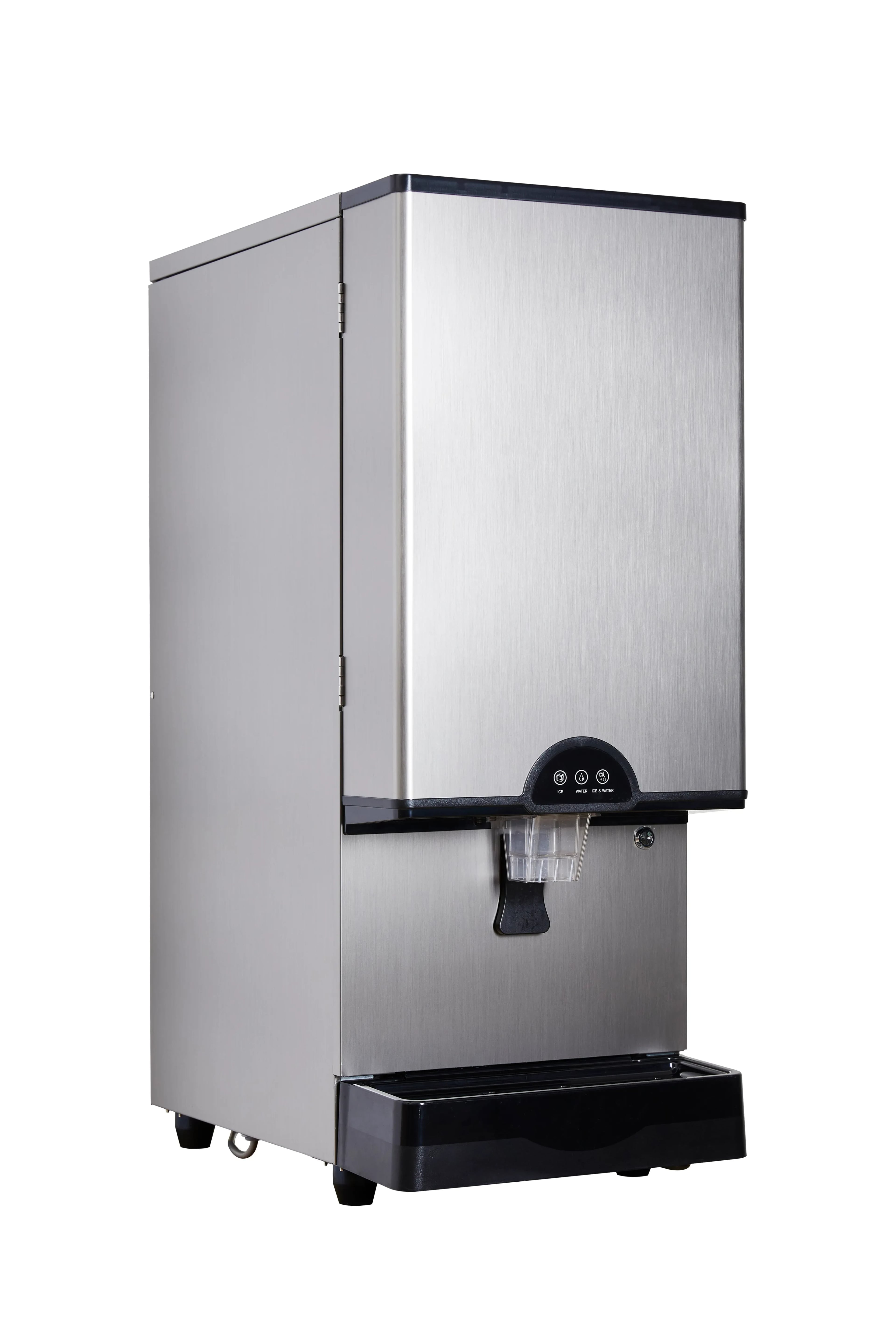 Icetro ID-0450-AN Countertop Ice and Water Dispenser 378 Pound Daily Production 30 Pound Storage Lever Dispense Nugget Style Ice — 115V, 1PH