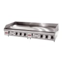 Lang 272TC Gas Countertop Griddle 72 Inch Wide Snap Action Thermostat Control Rectangle Chrome Plated 1 Inch Thick Plate Heavy-Duty — Natural Gas, 162000 BTU