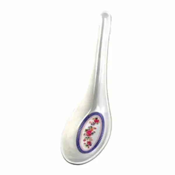 Thunder Group 7003AR Rose 3/4 oz. Melamine Wonton Soup Spoon | Case of 60
