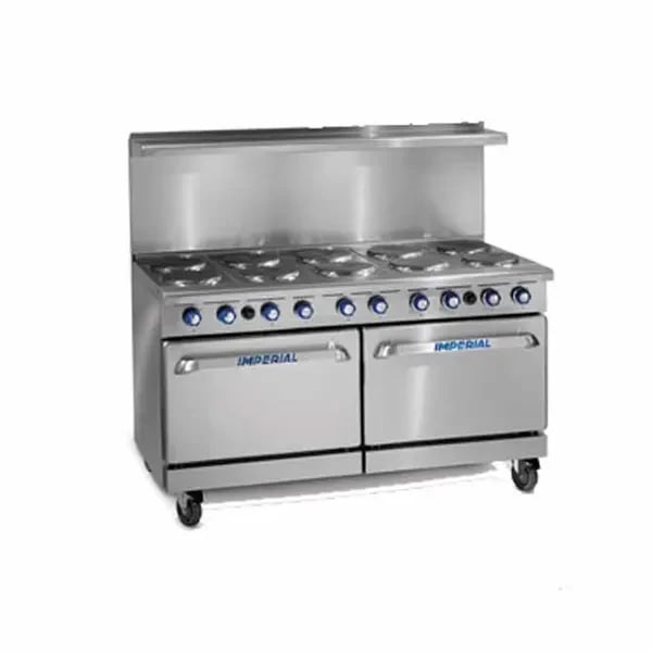 Imperial IR-10-E 240V, 1PH Electric 10-Burner Range-Standard Ovens 60"W