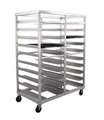 Carter-Hoffmann® O1620 Portable Aluminum Pan Rack Double Width Mobile Style End-Loaded 20 Pan Capacity