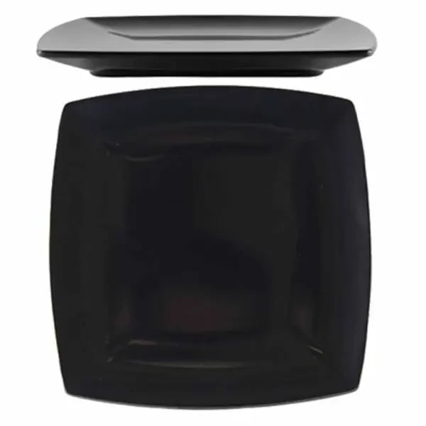 Thunder Group 29006BK Classic Black 6" x 6" Square Melamine Plate | Case of 12