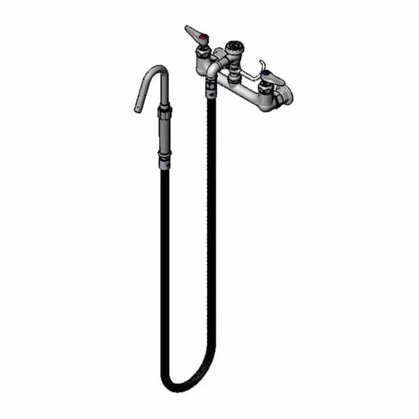 T&S B-0611 8" Wall Mount Pot and Kettle Filler Faucet with 68" Hose