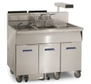 Imperial IFSCB675EU Pro Series Electric Freestanding Tilt-Up Ribbon Fryer 6 Vat 75 Pound Heavy-Duty Snap Action Thermostat Control — 240V, 3PH