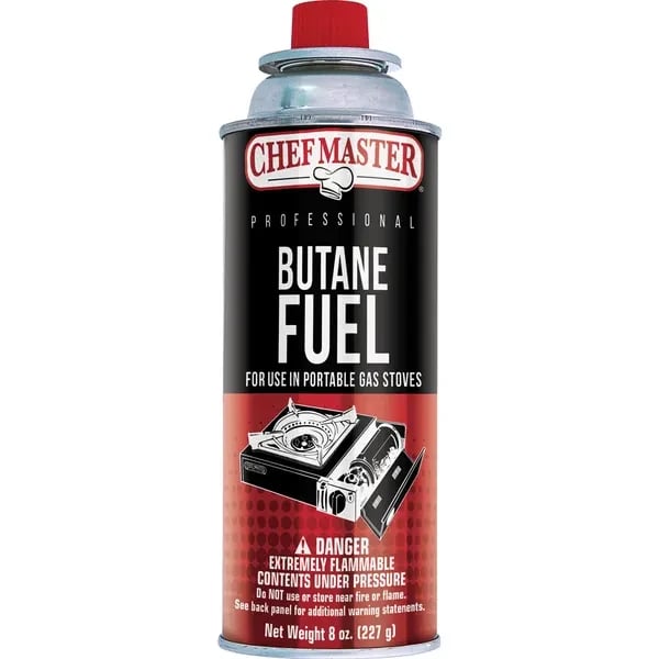 Chef Master 40062 8 oz. Butane Fuel Can | Case of 12