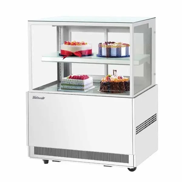 Turbo Air TBP36-46NN-W Refrigerated White Bakery Display Case 35-3/8"W