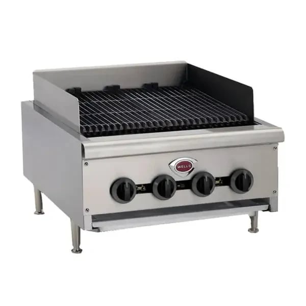 Wells HDCB-2430G Heavy Duty 80,000 BTU Radiant Gas Charbroiler 24"W