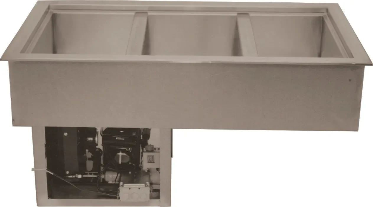 Wells RCP-300 Drop-In Refrigerated Food Well 23 Cubic foot Capacity 3 Rectangle Wells — 120V, 1PH