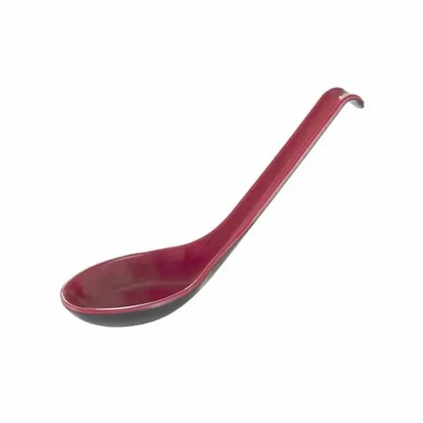 Thunder Group 7200JBR Red/black 5/8 oz. Melamine Soba/Rice Spoon | Case of 60