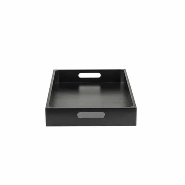 Tablecraft CRATESB11BK Full Size Black Wood Display Crate 2-3/4" Deep