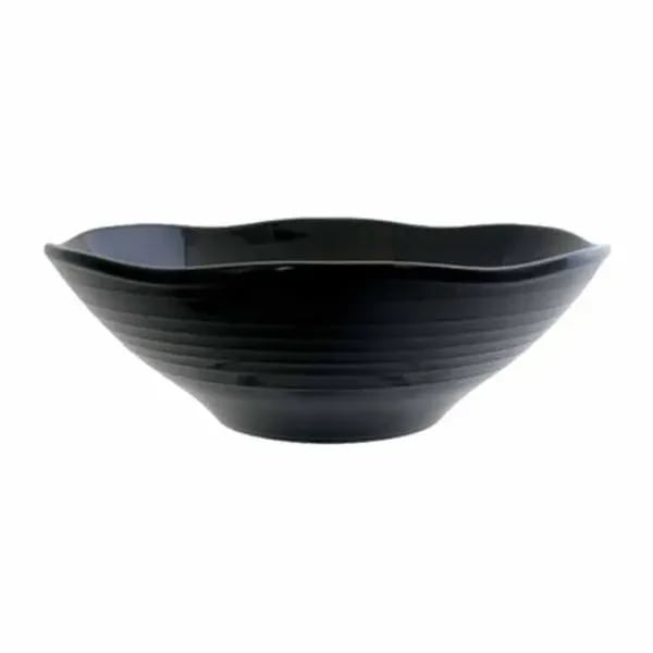 Thunder Group 39093BK Classic Black 45 oz. Melamine Soup Bowl | Case of 12