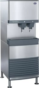 Follett Symphony Plus™ 110FB414W-L Freestanding Ice and Water Dispenser 425 Pound Daily Production 90 Pound Storage Lever Dispense Nugget Style Ice — 115V, 1PH