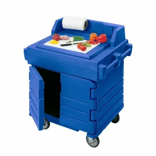 Cambro Camkiosk KWS40186 Navy Blue Serving Counter 40-1/2"W X 33"D X 45-1/2"H