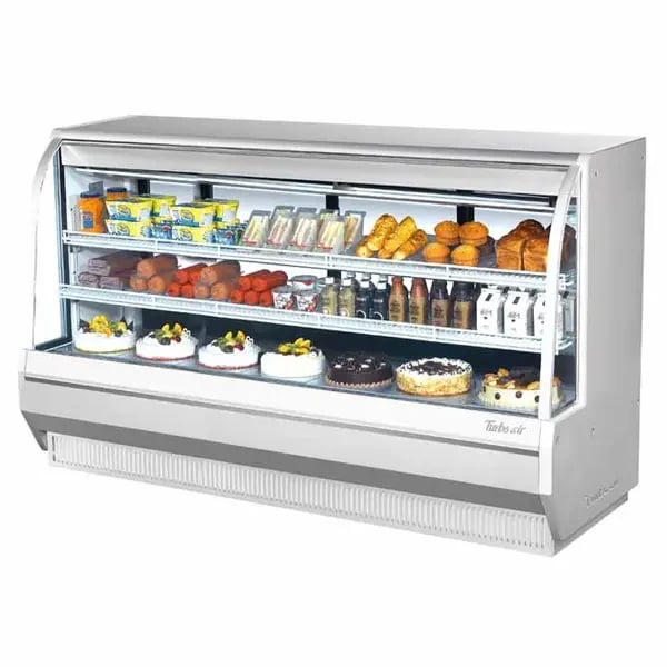 Turbo Air TCDD-96H-W-N Refrigerated White Deli Case 96-1/2"W