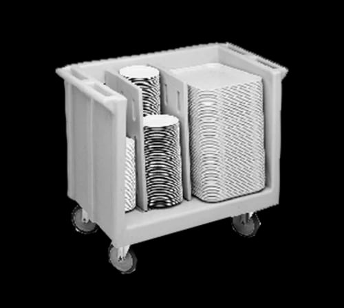 Cambro TDC30615 Polyethylene 2 Charcoal Gray Dish Caddy With 2 Adjustable Dividers