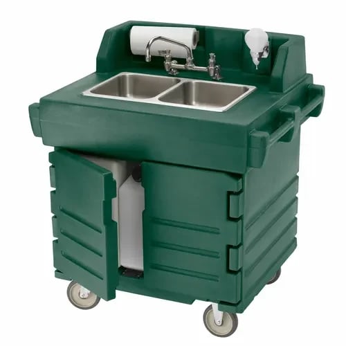 Cambro Camkiosk KSC402519 Kentucky Green Hand Sink Cart