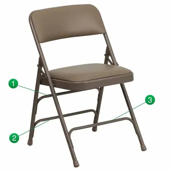 Flash Furniture HA-MC309AV-BGE-GG Beige Steel Folding Chair