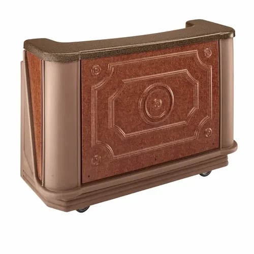 Cambro Cambar BAR650DS668 Sedona Portable Bar 7-Bottle Speed Rail Portable Bar 67-1/2"W X 28-1/2"D X 47-1/2"H