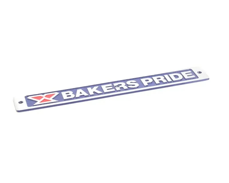 Bakers Pride Oven Parts — Bakers Pride 2M-U1043A Name Plate, Bakers Pride, 13-3/4", Blue