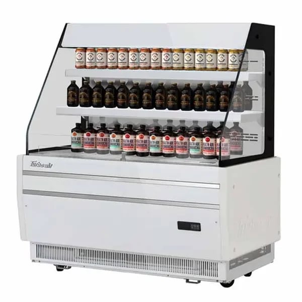 Turbo Air TBA49-50N-W White Horizontal Open Display Case Merchandiser 48-7/8"W