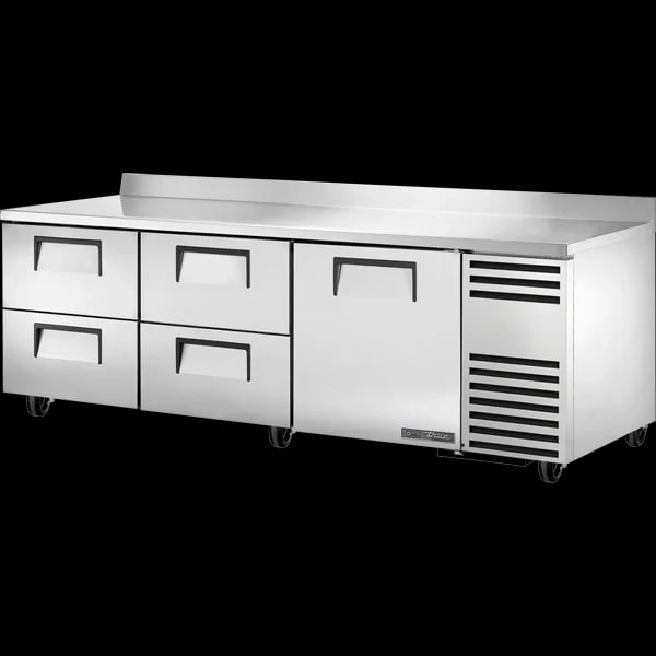 True TWT-93D-4-HC Worktop Refrigerator, 93", 4 Drawers