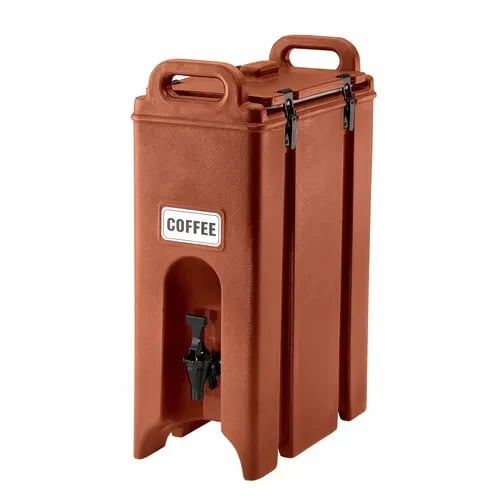 Cambro Camtainer 500LCD402 4-3/4 Gallon Insulated Brick Red Beverage Dispenser