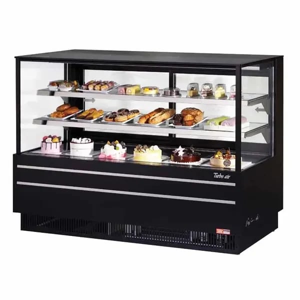 Turbo Air TCGB-60UF-B-N Refrigerated Black Display Bakery Case 60-1/2"W