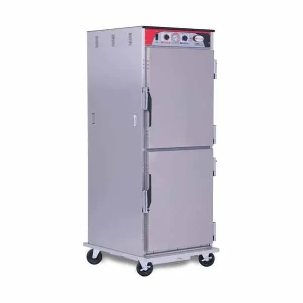 BevLes HCSS74W124 Insulated Solid Dutch Doors Full Height Heated Holding Cabinet 28"W