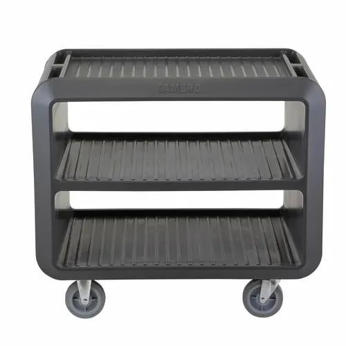 Cambro SC337S615 3-Shelf 600 Lb. Capacity Charcoal Gray Utility Bus Cart