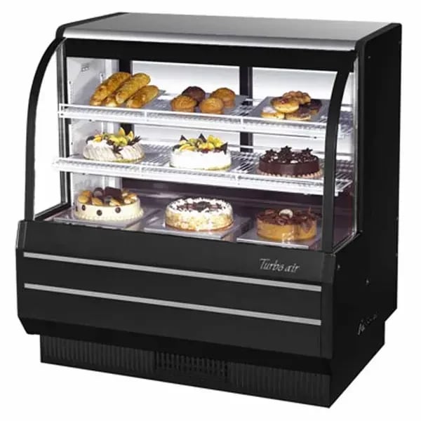 Turbo Air TCGB-48-B-N Refrigerated Black Bakery Display Case 48-1/2"W