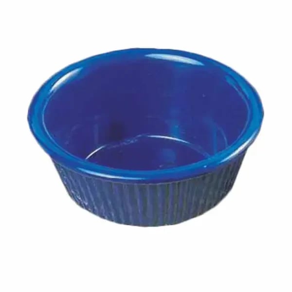 Thunder Group ML531CB1 Cobalt blue 3 oz. Fluted Melamine Ramekin | Case of 12