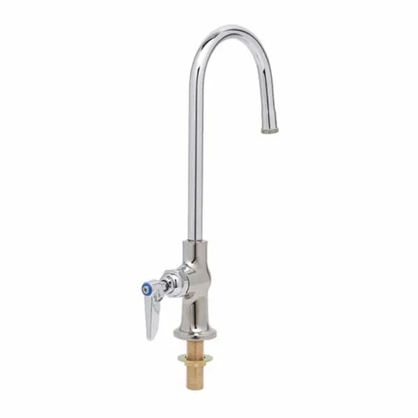 T&S B-0305-CR Single Hole Deck Mount Pantry Base with 6" Rigid Gooseneck