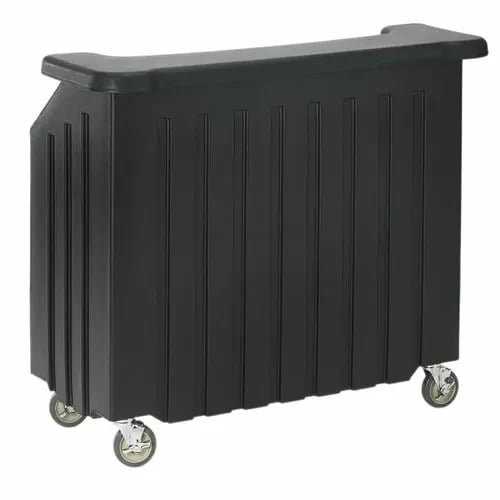 Cambro Cambar BAR540110 Black Portable Bar 5-Bottle Speed Rail Portable Bar 54"W X 25-7/8"D X 46-1/8"H