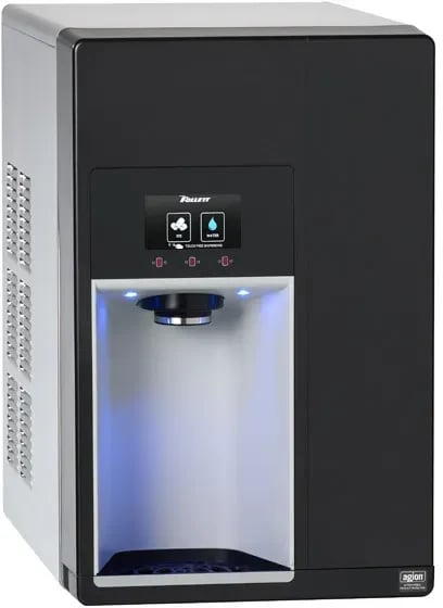 Follett Champion® Series 15CI114A-IW-CL-ST-00 Countertop Ice and Water Dispenser 125 Pound Daily Production 15 Pound Storage Sensor Dispense Chewblet Style Ice — 115V, 1PH