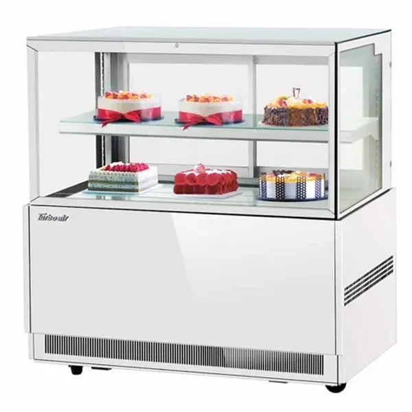 Turbo Air TBP48-46FN-W Refrigerated White Bakery Display Case 47-1/4"W