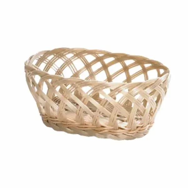 Tablecraft 1136W Natural Oval Woven Basket 9-1/2" x 7-1/4" x 3-3/4 | Case of 12