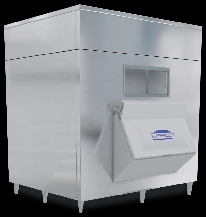 Kloppenberg 2415-SBB Ice Storage Bin 2725 Pound Capacity Stainless Steel Interior