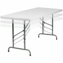 Flash Furniture RB-3072ADJ-GG 30" x 72" Granite White Plastic Top Folding Table