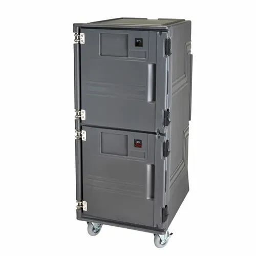 Cambro Pro Cart Ultra PCUHHSP615 Electric Charcoal Gray Hot Front Loader Food Carrier