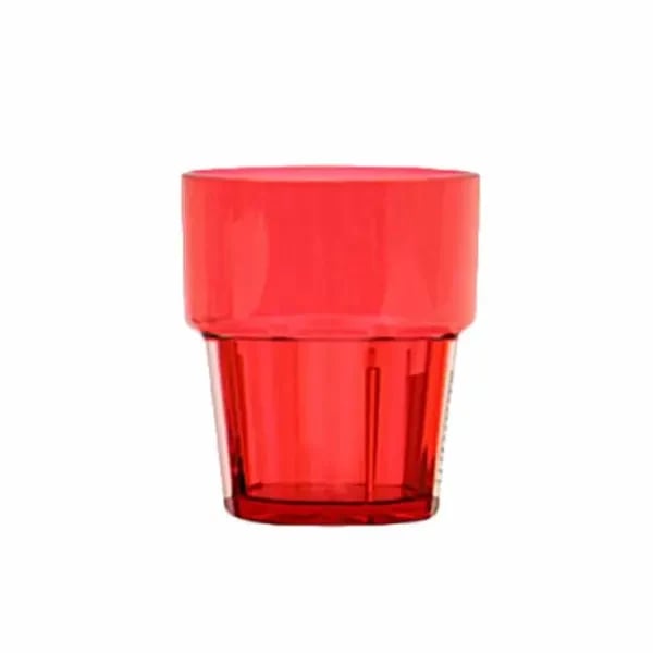 Thunder Group PLPCTB108RD 8 oz. Red Polycarbonate Rocks Glass | Case of 12