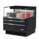 Turbo Air TOM-36L-UF-B-1S-N Black Horizontal Open Display Case Merchandiser 34-3/4"W