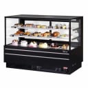 Turbo Air TCGB-72UF-B-N Refrigerated Black Bakery Display Case 72-1/2"W