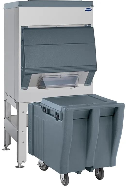 Follett Ice•DevIce™ Series DEV500SG-30-ICS125L Gravity Dispense Ice Bin 460 Pound Capacity Polyethylene Interior Cube, Nugget Ice Compatibility
