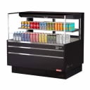 Turbo Air TOM-48L-UFD-B-2S-N Black Horizontal Open Display Case Merchandiser 46-3/4"W