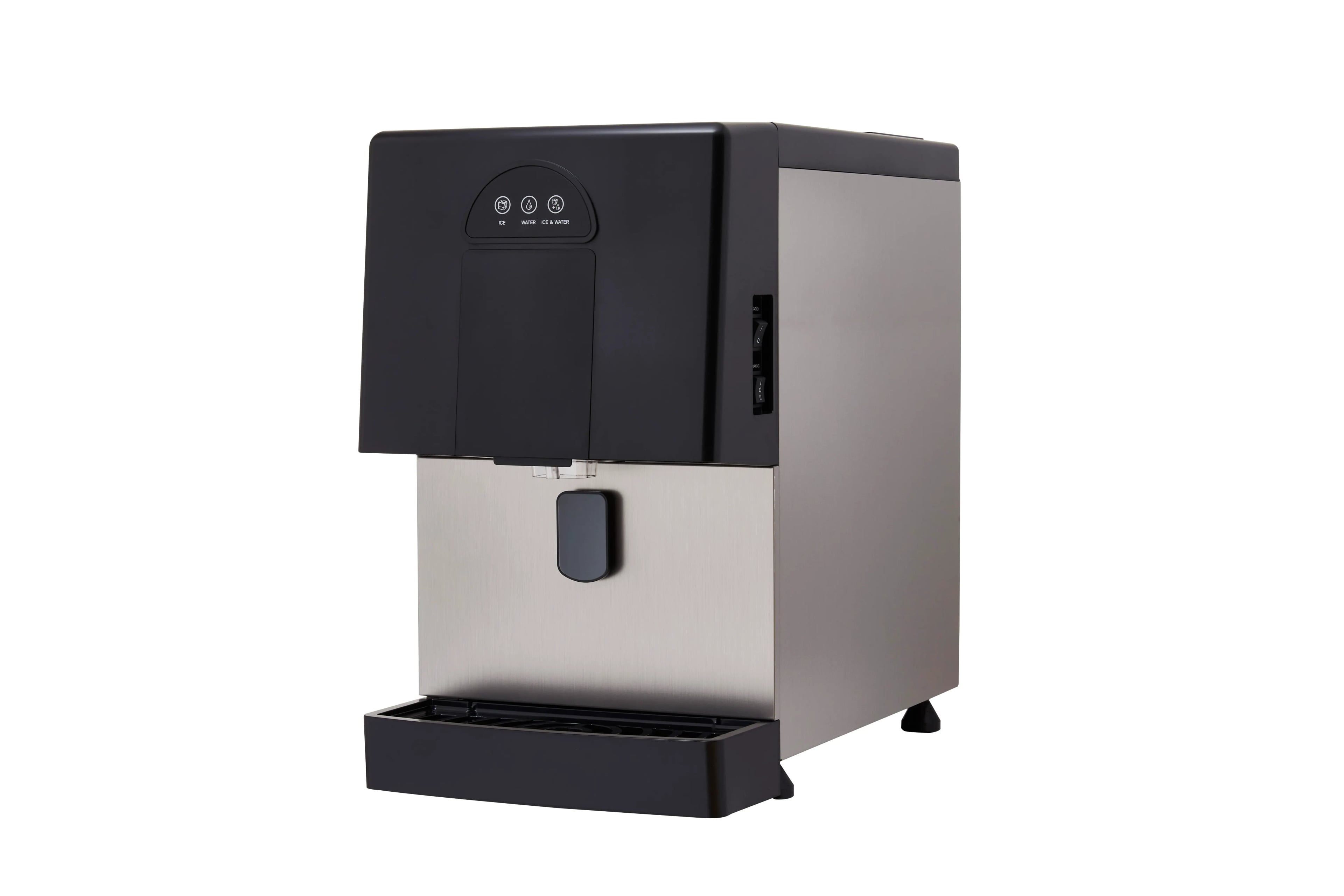Icetro ID-0160-AN Countertop Ice and Water Dispenser 160 Pound Daily Production 5.3 Pound Storage Lever Dispense Nugget Style Ice — 115V, 1PH
